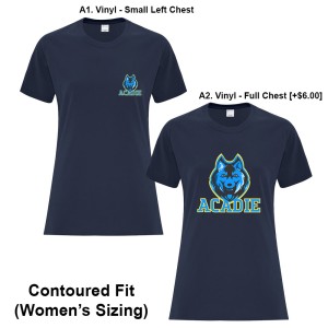 ACADIE - Cotton Ladies Tee (WOLF)