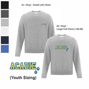 ACADIE - Crewneck Youth Sweatshirt (ACADIE PAWS)