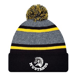 HNOMCS - AJM Cuff Toque Pom Pom (Black/Gold)