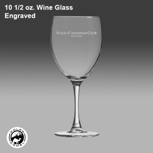 ICC Engraved Wine Glasses 10.5 oz