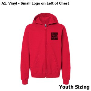 PDA - Gildan Full Zip Youth Hoodie [Logo 1]