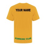 Running Club ATC Cotton T-Shirt Gold - Back