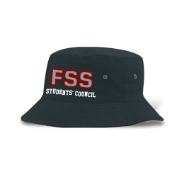 Student Council Brushed Cotton Bucket Hat - Black