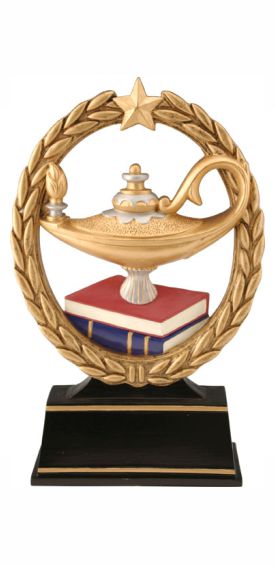 Academic Negative Space Resin Trophy