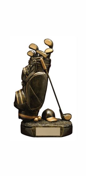 Golf Aztec Gold Golf Bag Trophy