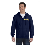 Navy Unisex Zip Sweater Left