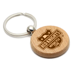 Maple Round Wooden Keychain