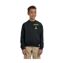 Black Youth Crew Neck Sweater