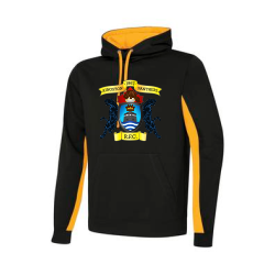 Black/Gold Unisex Two Tone Pullover Hoodie Center