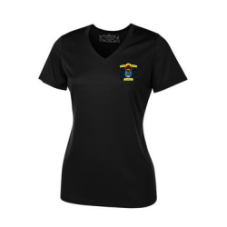 Black Ladies Short Sleeve Performance Shirt