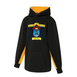 Black/Gold Youth Two Tone Pullover Hoodie Center