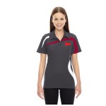 Ladies Impact Performance Polo - Charcoal Grey/White/Red