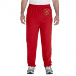 Unisex Gildan Fleece Pants Red Small